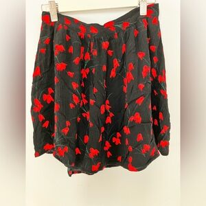 Dynamite Black skirt with red flowers